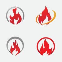 design de ilustração vetorial de chama de fogo