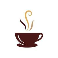 logotipo da xícara de café design do ícone do vetor da cafeteria