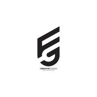 moderno formas carta gf ou fg único criativo à moda monograma logotipo. gf logotipo. fg logotipo vetor