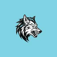 logotipo da equipe de mascote lobo esports vetor