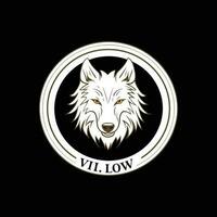 design de vetor de logotipo de rosto de lobo