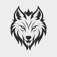 Lobo cabeça logotipo vetor - animal marca símbolo