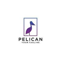 logotipo do modelo pelican em fundo branco vetor