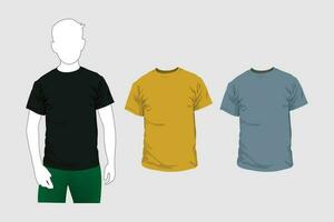 manga curta masculino camisa brincar, ilustração realista masculino Camisetas vetor