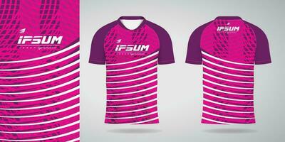 Rosa roxa jérsei esporte uniforme camisa Projeto modelo vetor