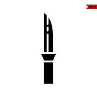 ícone de glifo de faca vetor
