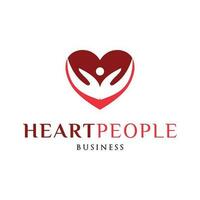 amor ou coração pessoas Cuidado ícone logotipo Projeto modelo vetor