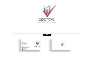 vetor de modelo de logotipo criativo de contabilidade finanças isolado com vetor de design de cartão de visita