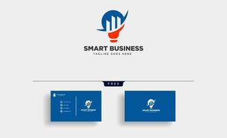 consultoria, consulte modelo de logotipo de estatística gráfica com ilustração vetorial de cartão de visita vetor