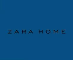 Zara casa marca símbolo Preto logotipo roupas Projeto ícone abstrato vetor ilustração com azul fundo