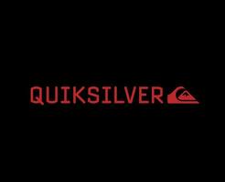 Quiksilver símbolo marca roupas com nome vermelho logotipo Projeto ícone abstrato vetor ilustração com Preto fundo