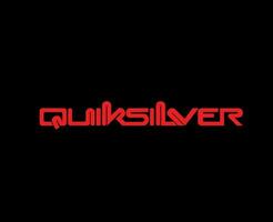 Quiksilver marca logotipo nome vermelho símbolo roupas Projeto ícone abstrato vetor ilustração com Preto fundo