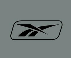 reebok marca logotipo Projeto Preto símbolo ícone abstrato vetor ilustração com cinzento fundo