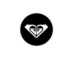 Quiksilver roxy logotipo marca Preto e branco símbolo roupas abstrato Projeto ícone vetor ilustração