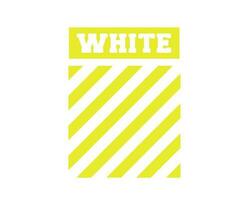 off white símbolo roupas logotipo amarelo Projeto ícone abstrato vetor ilustração