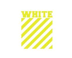 off white roupas logotipo amarelo símbolo Projeto ícone abstrato vetor ilustração