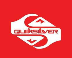 Quiksilver símbolo marca roupas com nome branco logotipo Projeto ícone abstrato vetor ilustração com vermelho fundo