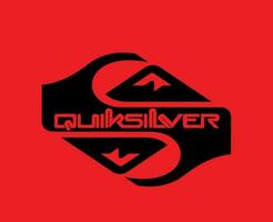Quiksilver símbolo marca roupas com nome Preto logotipo Projeto ícone abstrato vetor ilustração com vermelho fundo