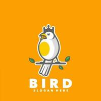pássaro rei logotipo vetor
