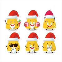 santa claus emoticons com moeda Bolsa desenho animado personagem vetor