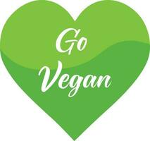 ir vegano slogan, vegetariano eco conceito ilustração vetor