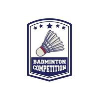Projeto logotipo badminton vetor ilustração