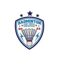 Projeto logotipo badminton vetor ilustração