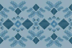 étnico ikat tecido padronizar geométrico estilo.africano ikat bordado étnico oriental padronizar marinha azul fundo. resumo,vetor,illustration.for textura,vestuário,scraf,decoração,tapete,seda. vetor