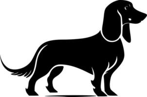 dachshund, Preto e branco vetor ilustração