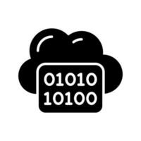 a surpreendente vetor do binário nuvem dentro moderno estilo, nuvem codificação ícone