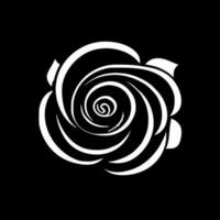enrolado flores - minimalista e plano logotipo - vetor ilustração