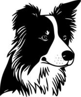 fronteira collie - minimalista e plano logotipo - vetor ilustração