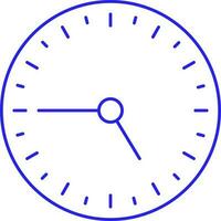 isolado relógio ícone dentro azul AVC. vetor
