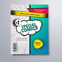 Design de modelo de capa de quadrinhos especiais