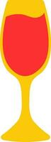 laranja e vermelho ilustração do vinho vidro plano ícone. vetor