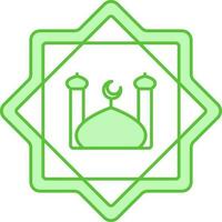 mesquita esfregar el hizb ícone dentro plano estilo. vetor