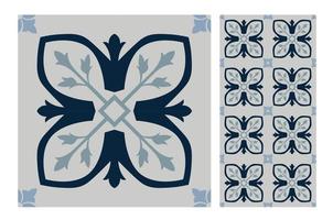 padrões de azulejos antigos design sem costura antigo vetor