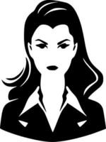 menina patrão - minimalista e plano logotipo - vetor ilustração