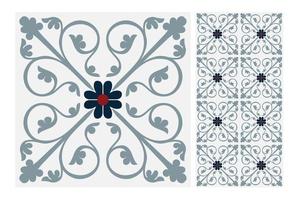 padrões de azulejos antigos design sem costura antigo vetor