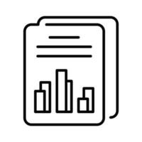 Barra gráfico em documento mostrando vetor do dados relatório dentro na moda estilo, Prêmio ícone