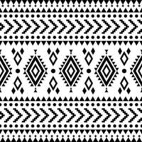 étnico abstrato geométrico vetor ilustração. tribal navajo desatado padronizar. Preto e branco cores. Projeto para têxtil modelos, tecido, roupas, cortina, tapete, ornamento, fundo, invólucro.