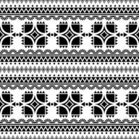 geométrico tradicional ilustração Projeto. desatado étnico padronizar. tribal asteca estilo. Preto e branco cores. Projeto para têxtil, tecido, roupas, cortina, tapete, batik, ornamento, invólucro, papel. vetor