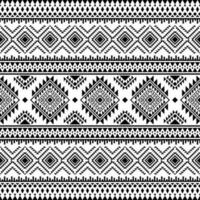 étnico geométrico abstrato motivo. vetor ilustração dentro asteca tribal estilo. desatado nativo padronizar. Preto e branco cores. Projeto para têxtil, tecido, cortina, tapete, ornamento, invólucro, fundo.