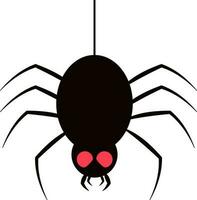 sangrento aranha aguentar desenho animado personagem Preto ícone. vetor