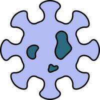 azul vírus símbolo ou ícone dentro plano estilo. vetor