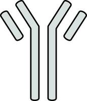 anticorpo ícone dentro cinzento cor. vetor