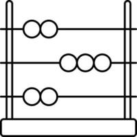 isolado ábaco ícone dentro Preto linear estilo. vetor