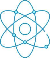 ilustração do atômico estrutura ícone dentro azul linear. vetor