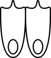 ilustração do nadadeiras ícone dentro linear estilo. vetor