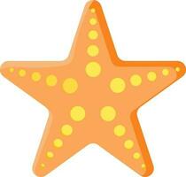laranja estrelas do mar desenho animado ícone dentro plano estilo. vetor
